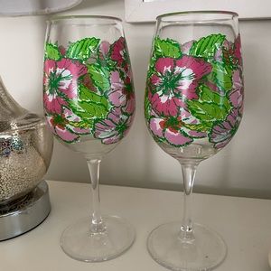 Lilly Pulitzer Acrylic Wine Glasses Set of 2